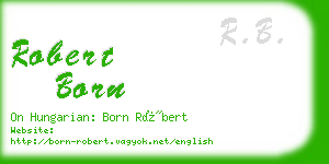 robert born business card